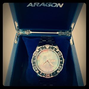 Aragon enforcer black with automatic movement